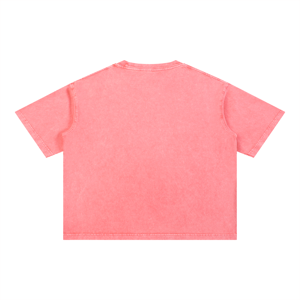 Mineral Wash Boxy Cotton T-Shirt (Cropped)