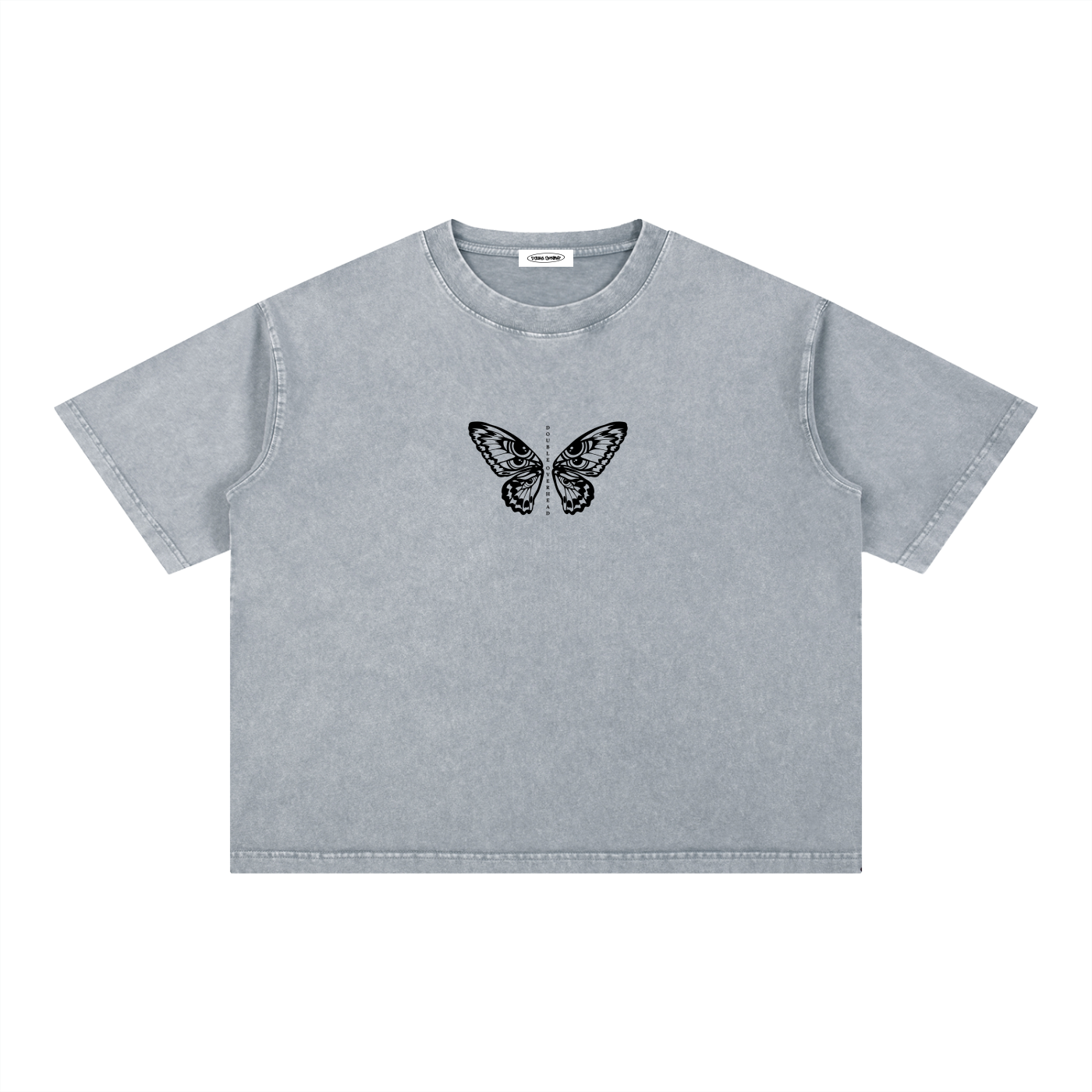 Mineral Wash Boxy Cotton T-Shirt (Cropped)